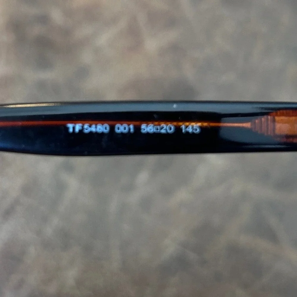 Tom Ford TF5480 001 Black Havana Square Eyeglasses Frames 56-20-145 Italy - Picture 5 of 14